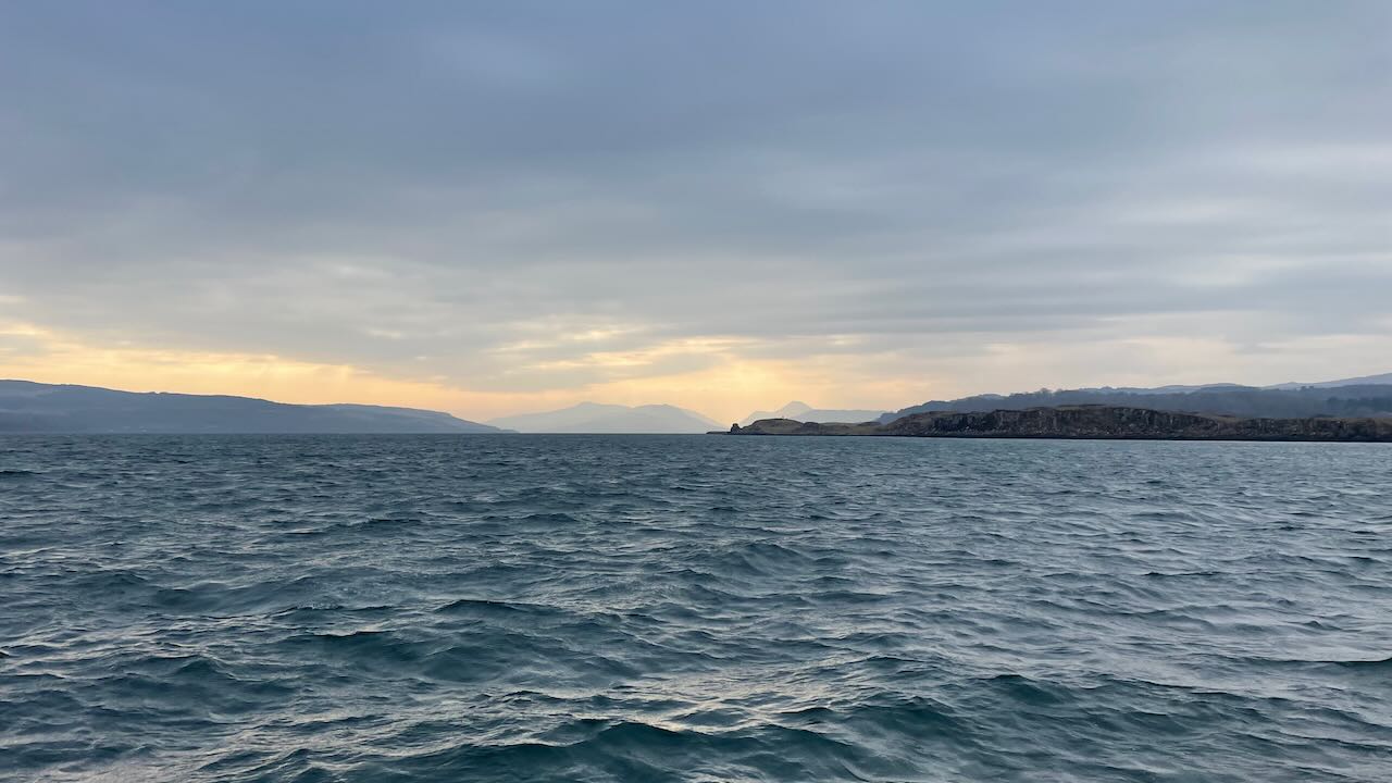 Looking down the Sound of Mull